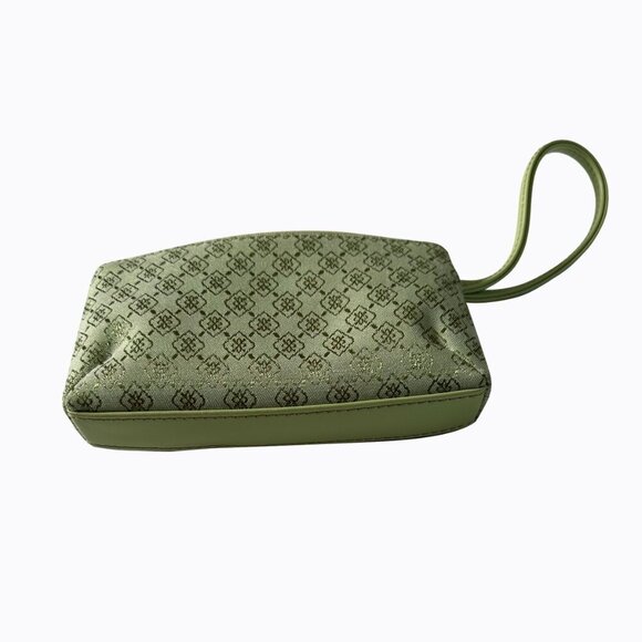 Villager Argyle Pattern Diamond Wristlet Pistachio Clutch Mini Compact Bag Retro - Picture 2 of 6